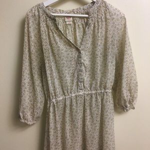 3/4 white sheer peasant blouse (Merona)